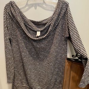 Off the shoulder striped top